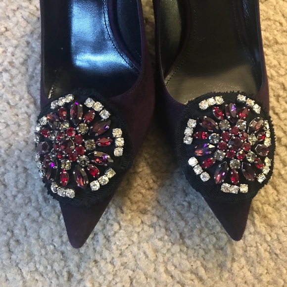 Prada suede crystal embellished pumps - Picture 2 of 8